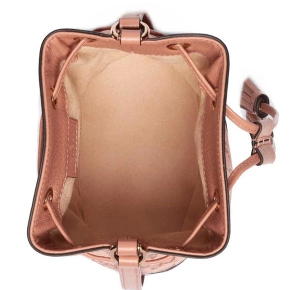 NEW Gucci Peach SALMON MINI Monogram Bucket CROSSBODY Bag - Picture 3 of 8